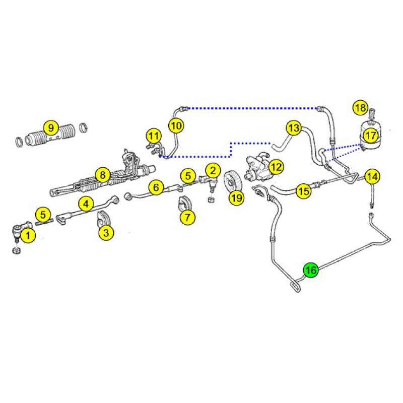 P/S hose 900 94-98 (16) - 2