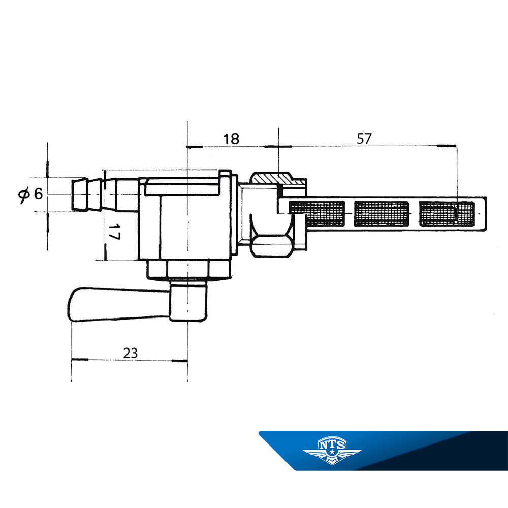 Benzinhahn M16x1. gerade - 2