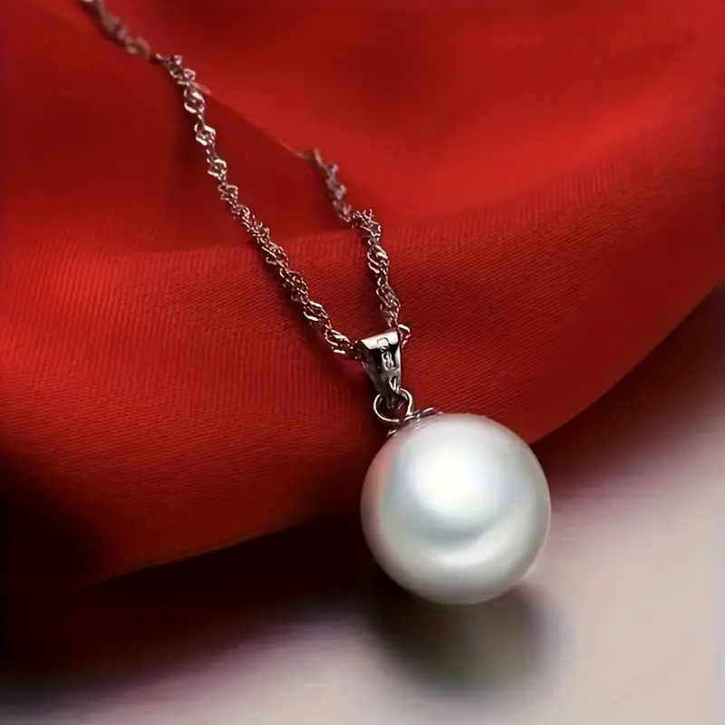 Halsband "Pearl" med kedja i  925 Sterling Silverplätering - 2