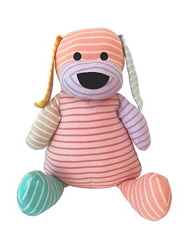 GOSEDJUR HUND 30CM ROSA GEGGAMOJA