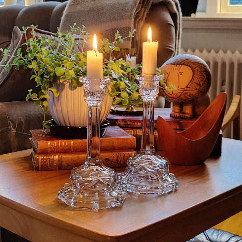  Ljusstakar i pressglas 