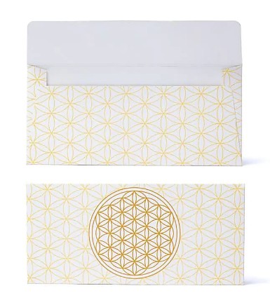Kuvert med kort - Flower of Life
