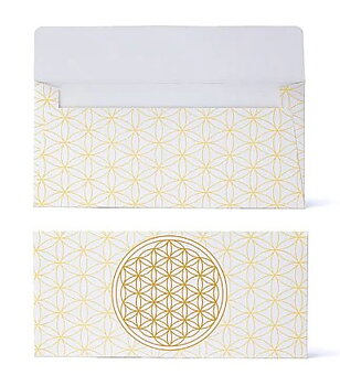 Kuvert med kort - Flower of Life