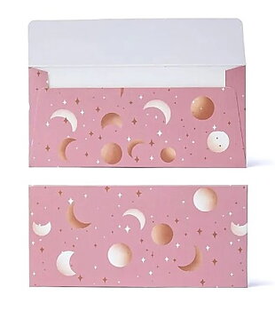 Kuvert med kort - Pink Moon 