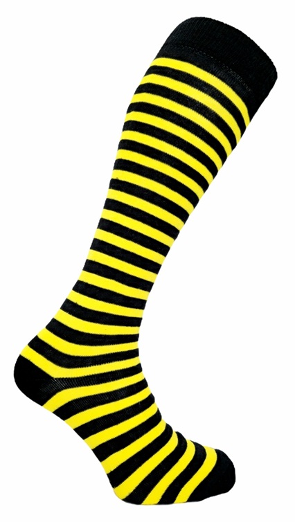 Knästrumpor High Black-Yellow