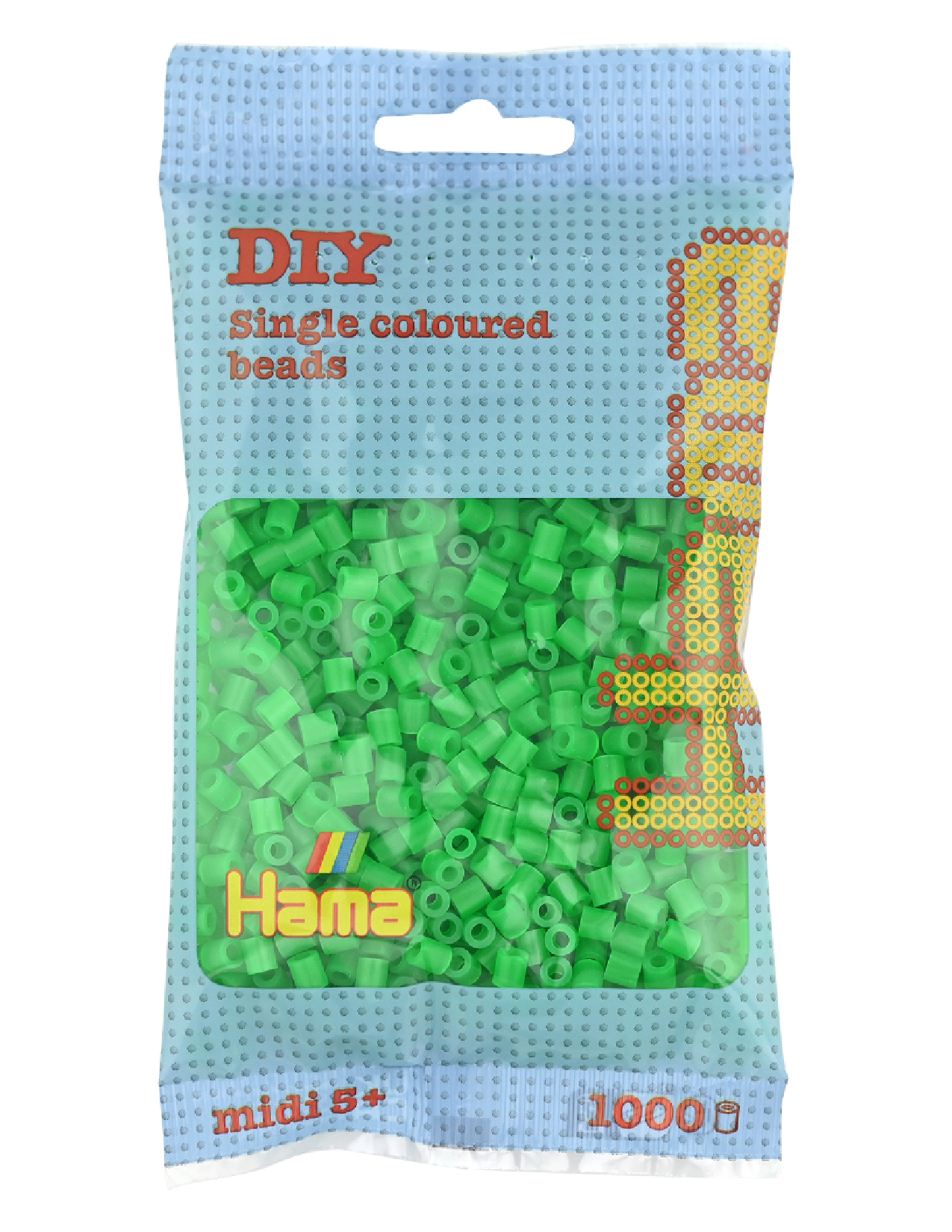 Hama 207-37 midi beads 1000pcs neon green