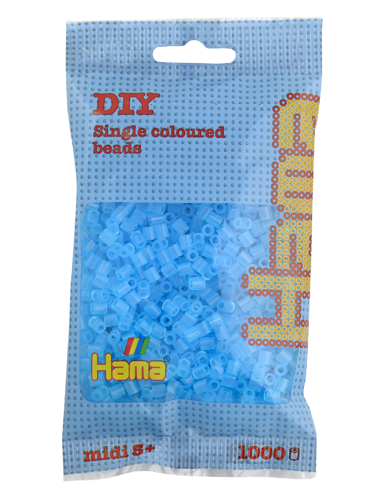 Hama 207-73 midi pärlor 1000st Genomskinlig blå