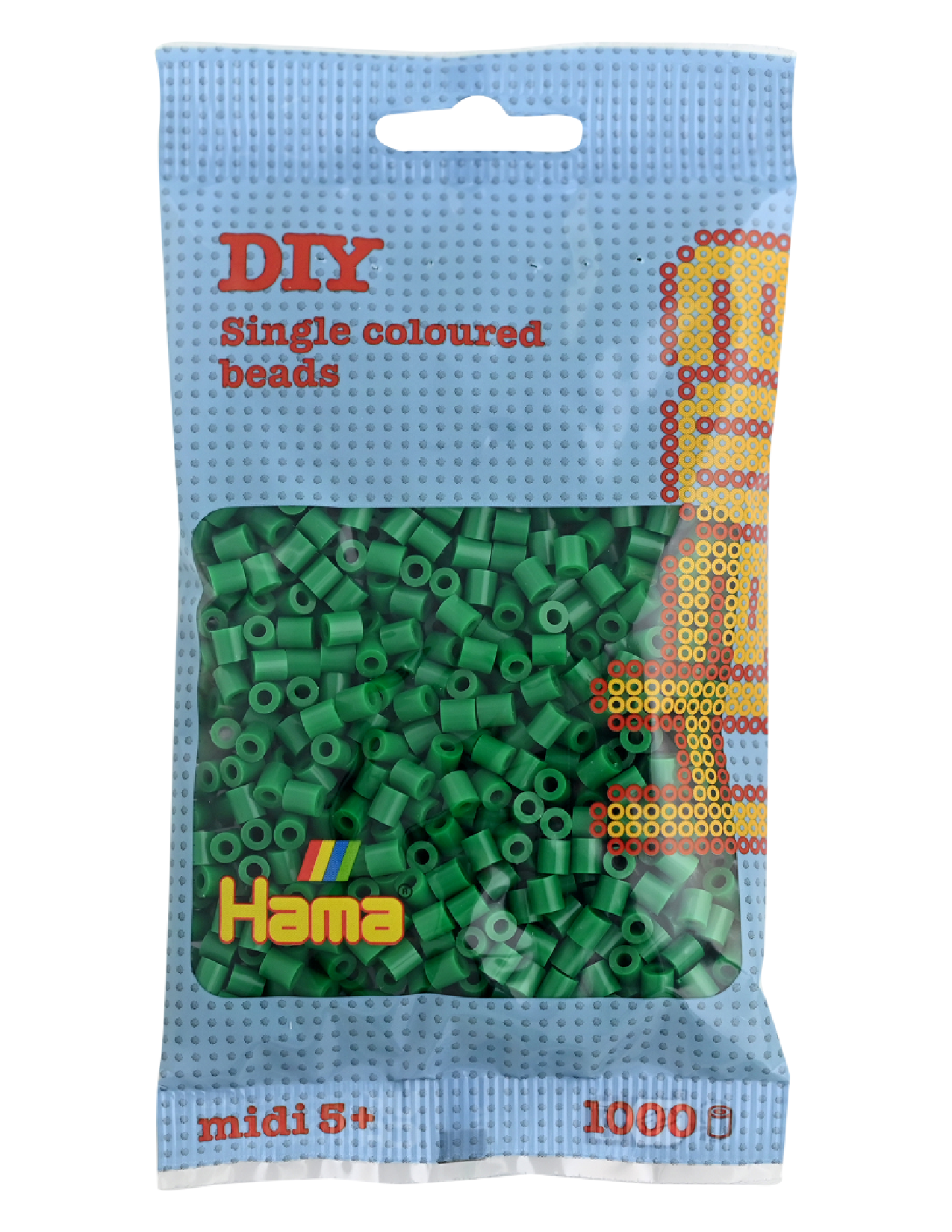 Hama 207-10 midi pärlor 1000st Grön