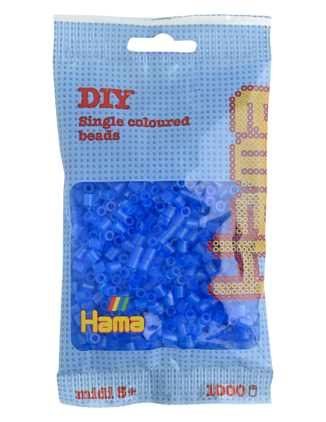 Hama 207-15 midi pärlor 1000st Genomskinlig blå