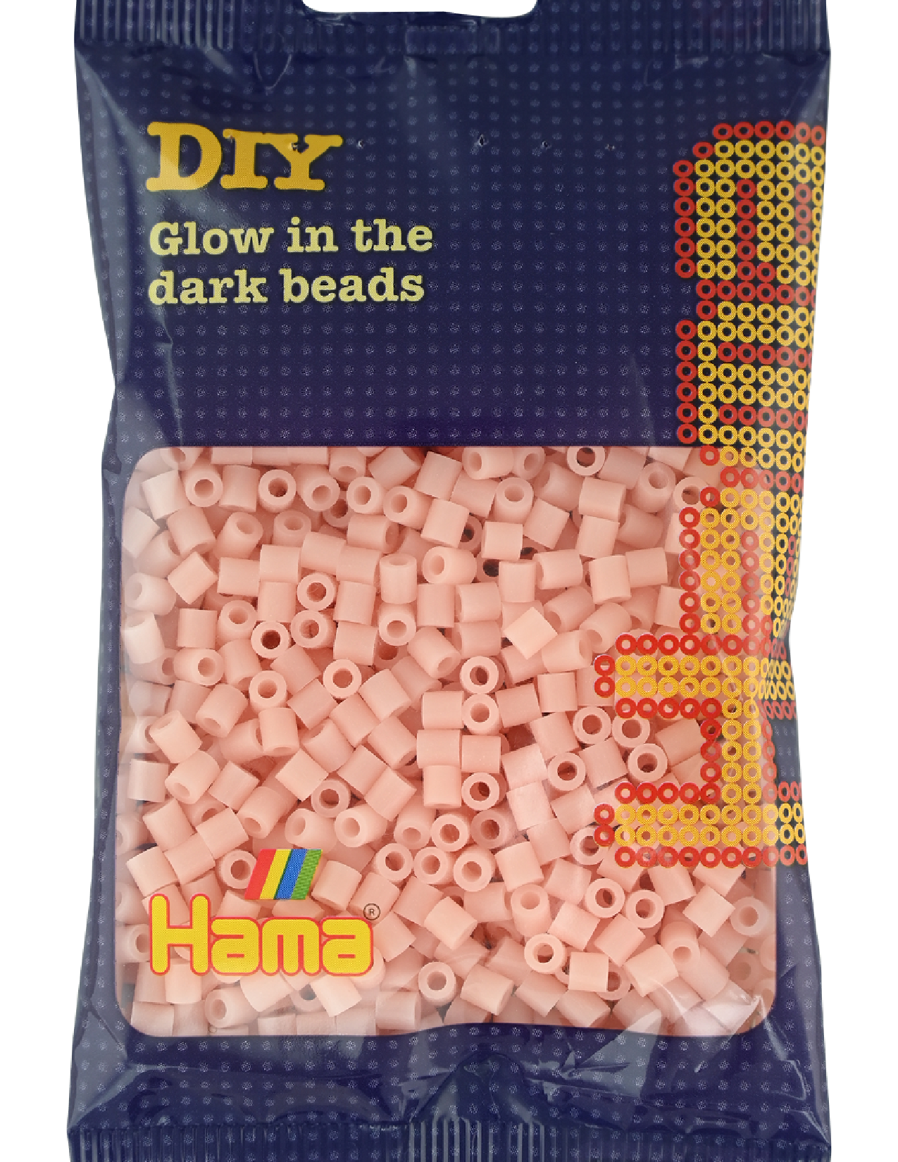 Hama 207-56 midi pärlor 1000st Självlysande röd