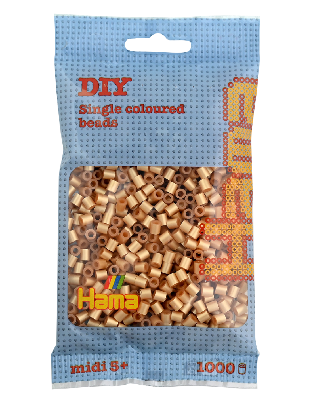Hama 207-61 midi pärlor 1000st Guld /08