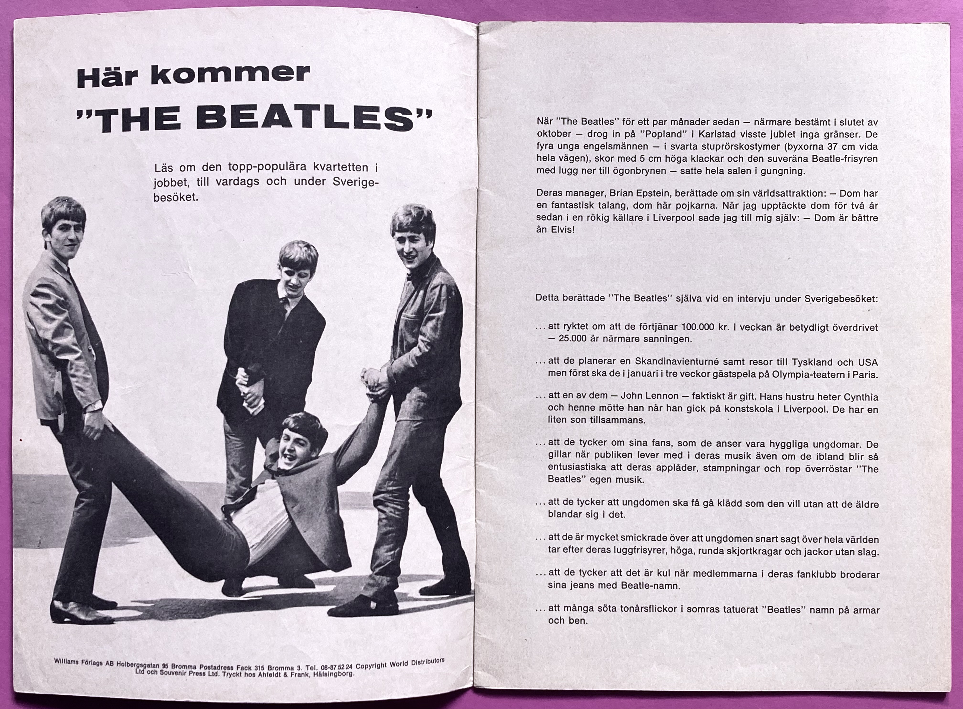BEATLES - Träff med The Beatles Nr 1 1964 - 3