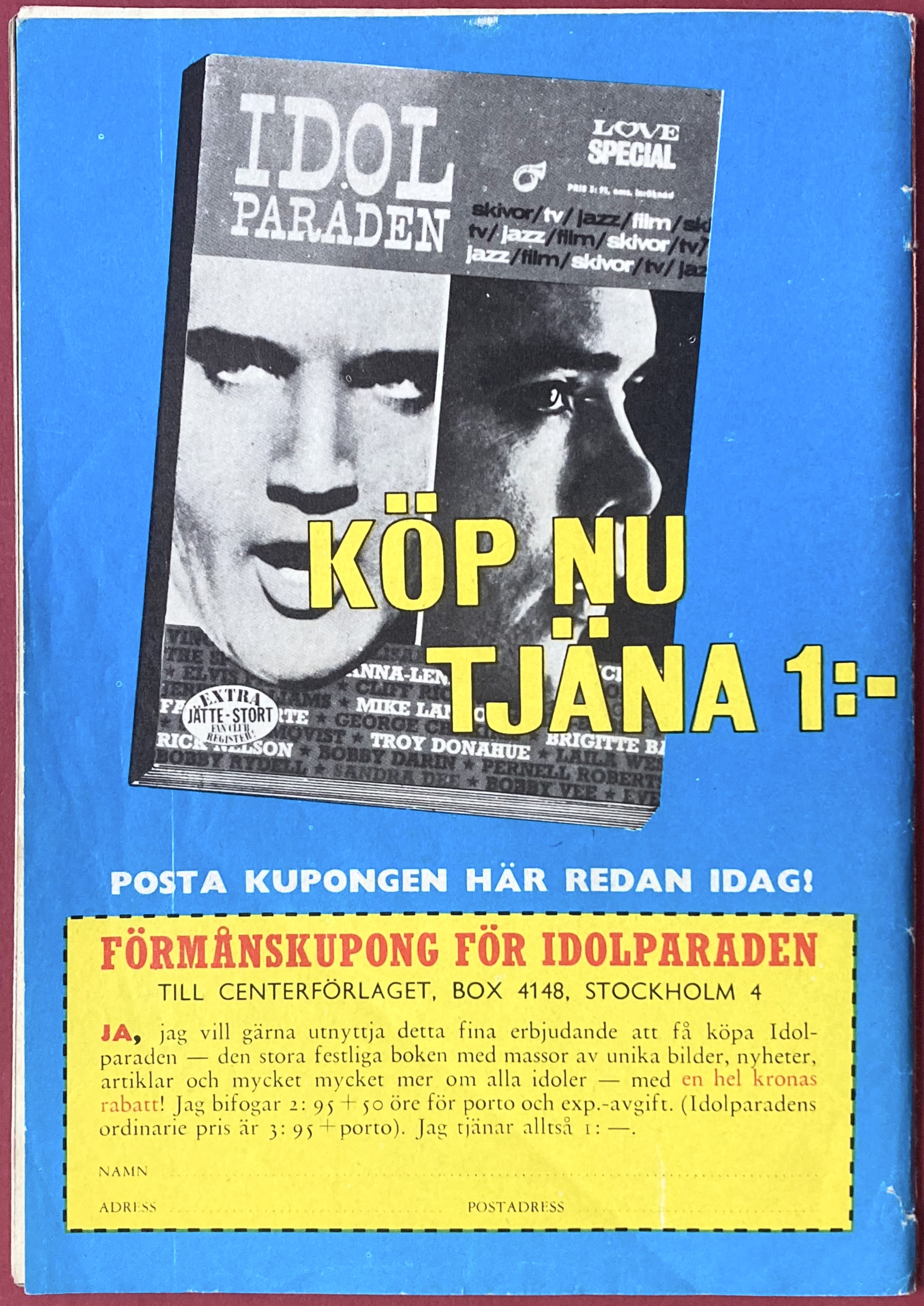 LOVE med Min Melodi - Nr 7 1964 + BEATLES / John poster - 2