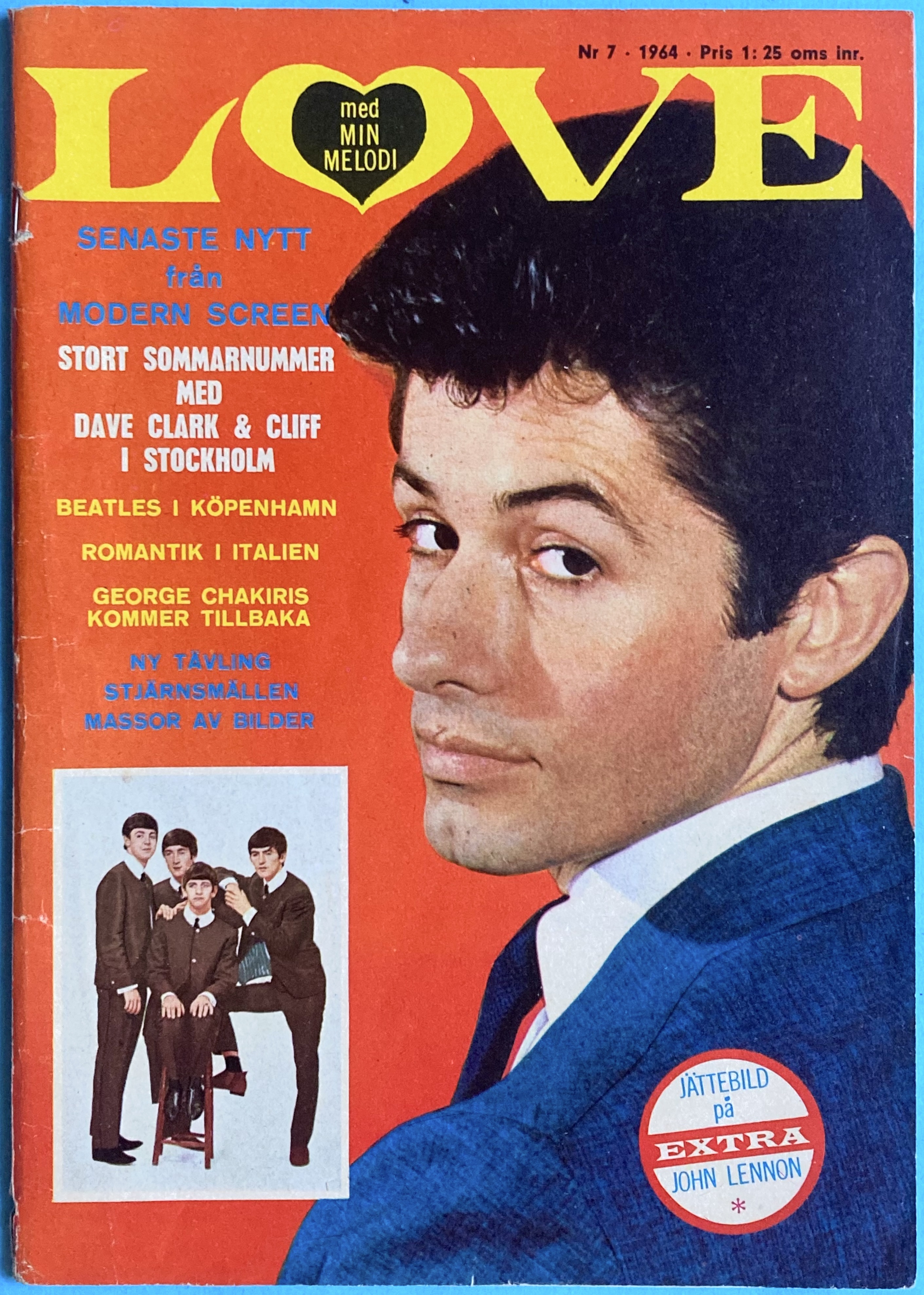 LOVE med Min Melodi - Nr 7 1964 + BEATLES / John poster