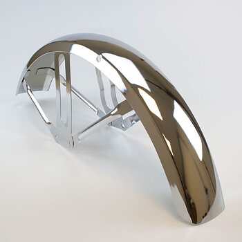 Etulokasuojalevy Chrome Yamaha FS1 DX 1976-79 levyjarruihin