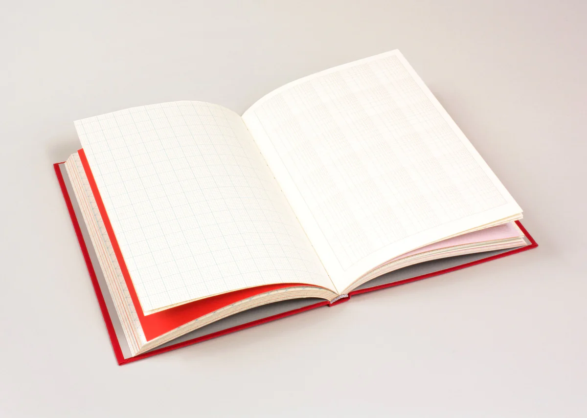 Grids & Guides Notebook, Red - 2
