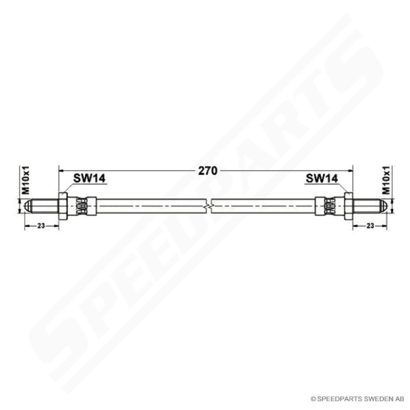 Brake hose front 99/90/900 - 2