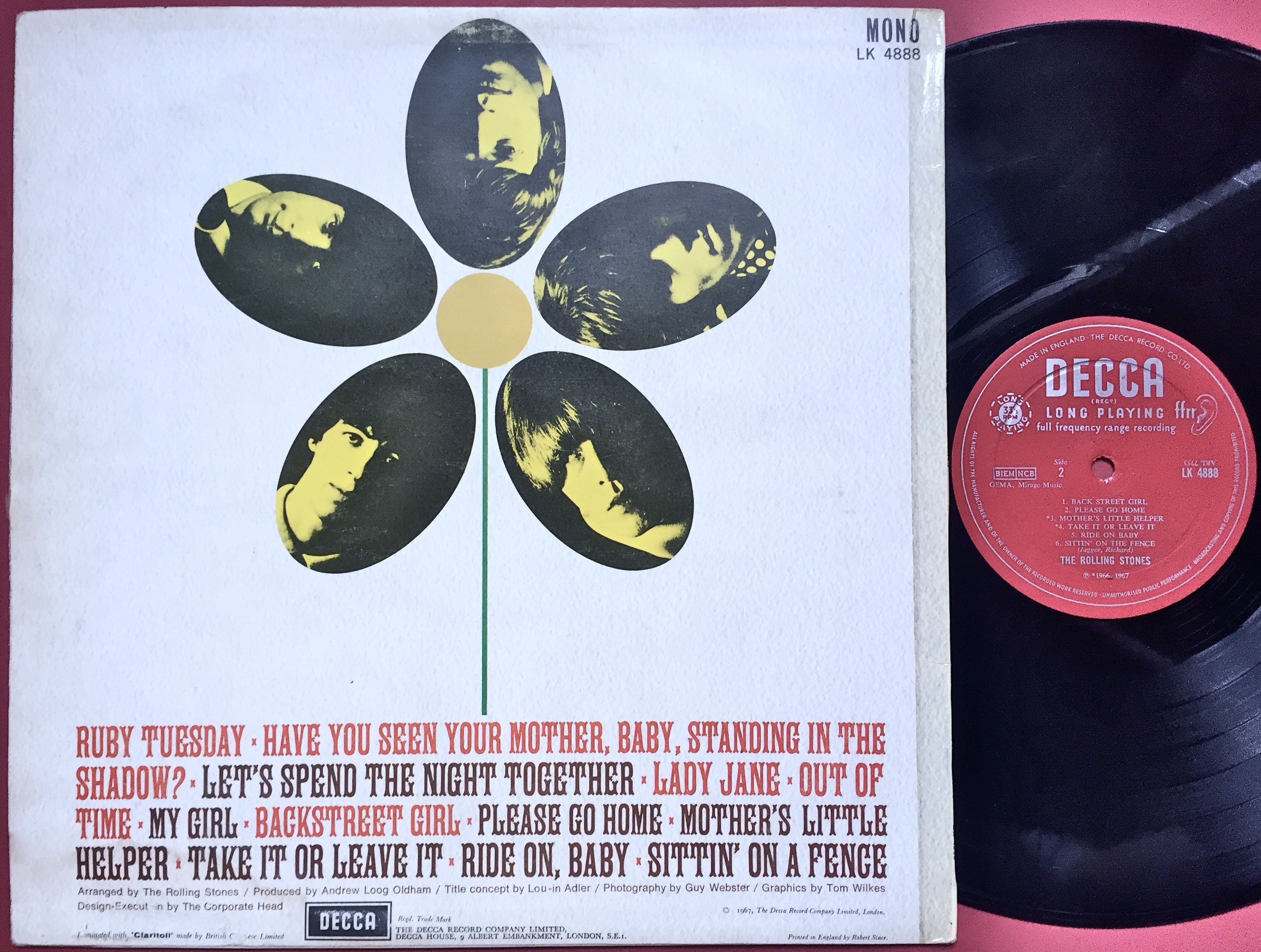 ROLLING STONES - Flowers UK-orig Export MONO LP 1967 - 2