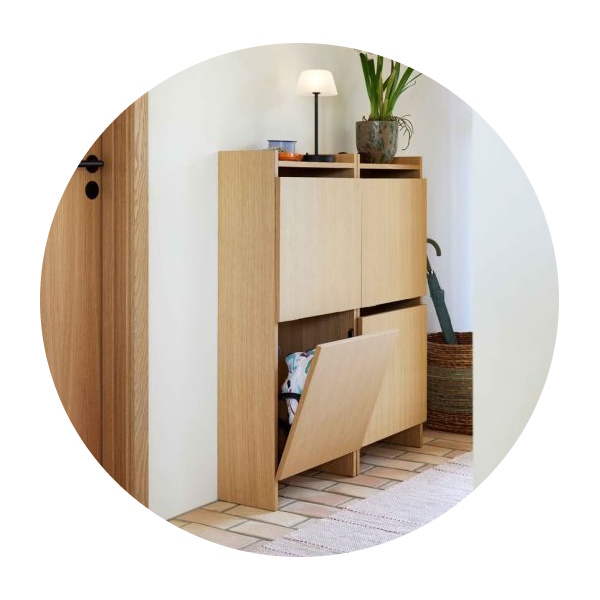 Skoskåp 110 cm ek Hubsch