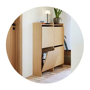 Skoskåp 110 cm ek Hubsch