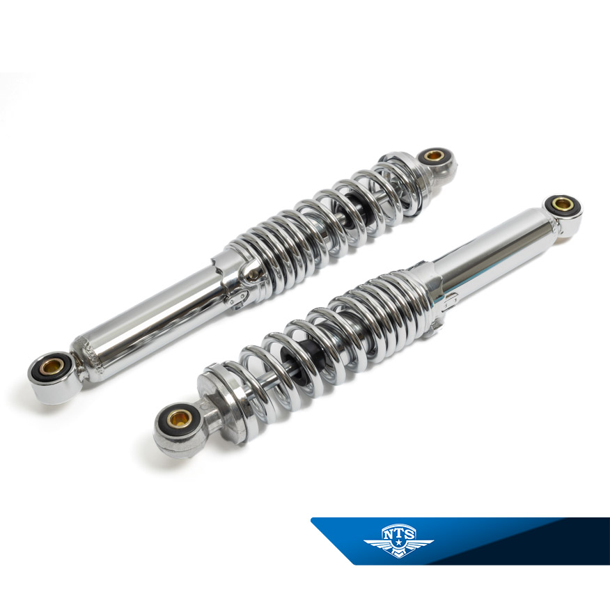 Iskunvaimentimet 320 mm Ylempi ja alempi reikä 10 mm, 2 kpl, säädettävä kovuus 5 eri asennossa
