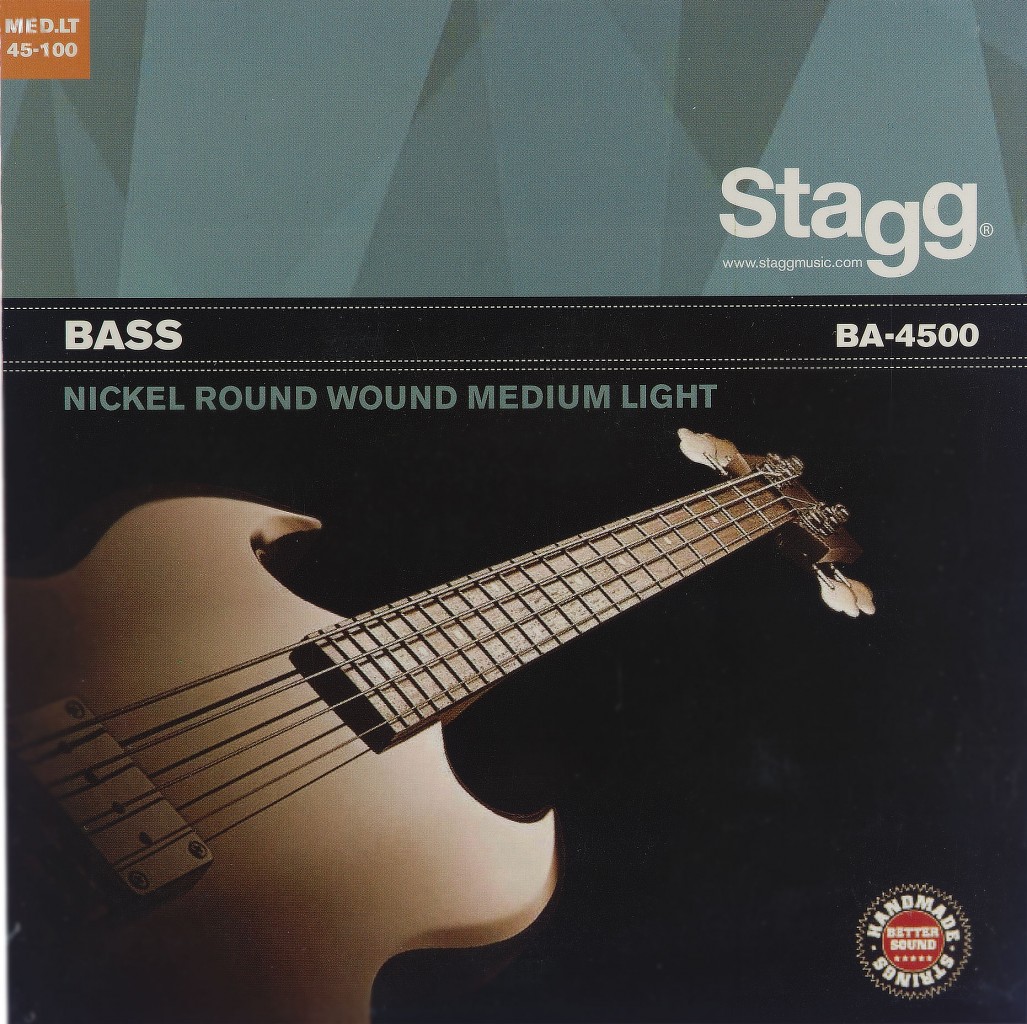 4-Str Bass Set/Ni Rnd Wd/Md.Lt