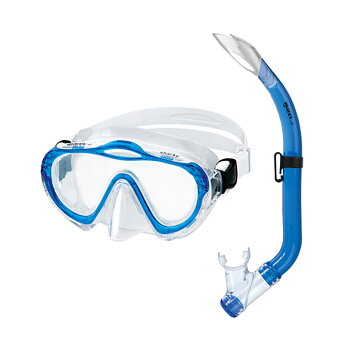 Cyclop and snorkel Sharky Blue junior (approx. 3-8 year) from Mares.
