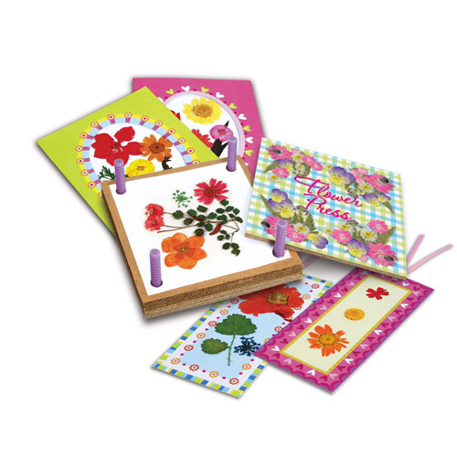 Blomsterpress och kort med blommor