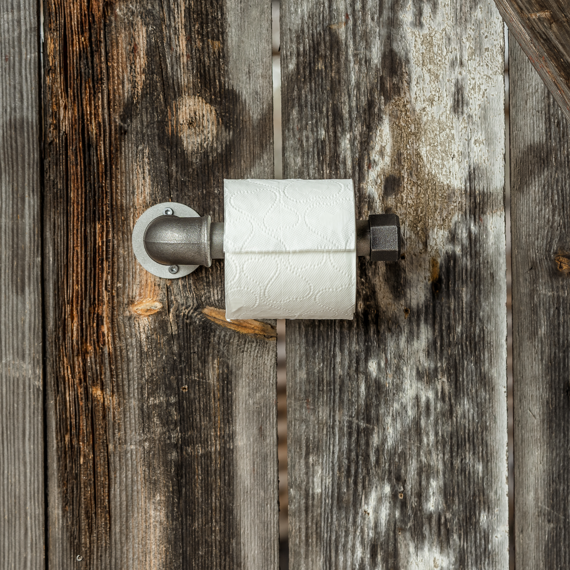 Toilettenpapierhalter in der Farbe Stahlgrau
