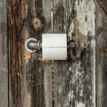 Toilettenpapierhalter in der Farbe Stahlgrau