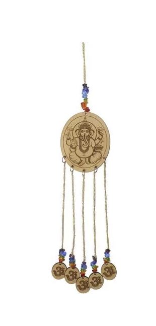 Ganesha Hänge med chakra stenar, Lycka 
