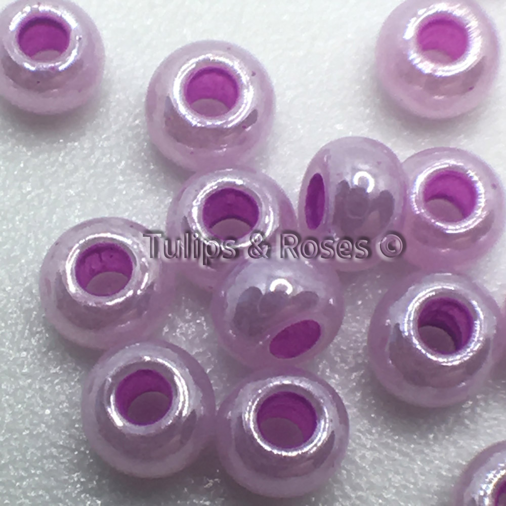 Rocailles 9/0 lila pärlemo Broderipärlor 5845 - 2