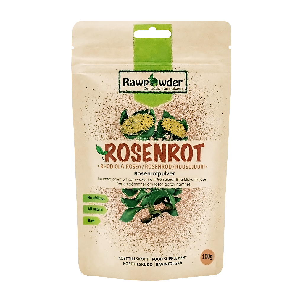 Rosenrot pulver 100g Ekologisk  - Rawpowder