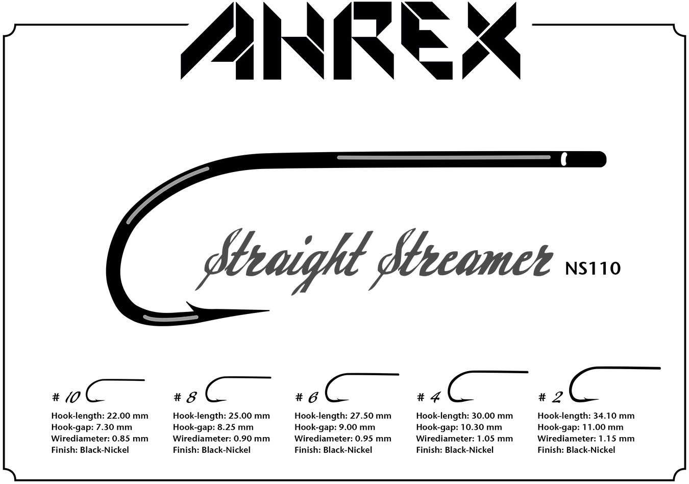 Ahrex Straight Eye Streamer S/E  NS110 - 2