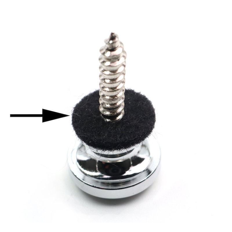 Schaller Strap Button Felt Washer (Black) - 2