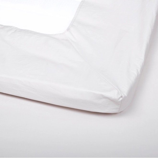 Kuvertlakan 105 x 200 ljusgrå percale Värnamo of Sweden - 3