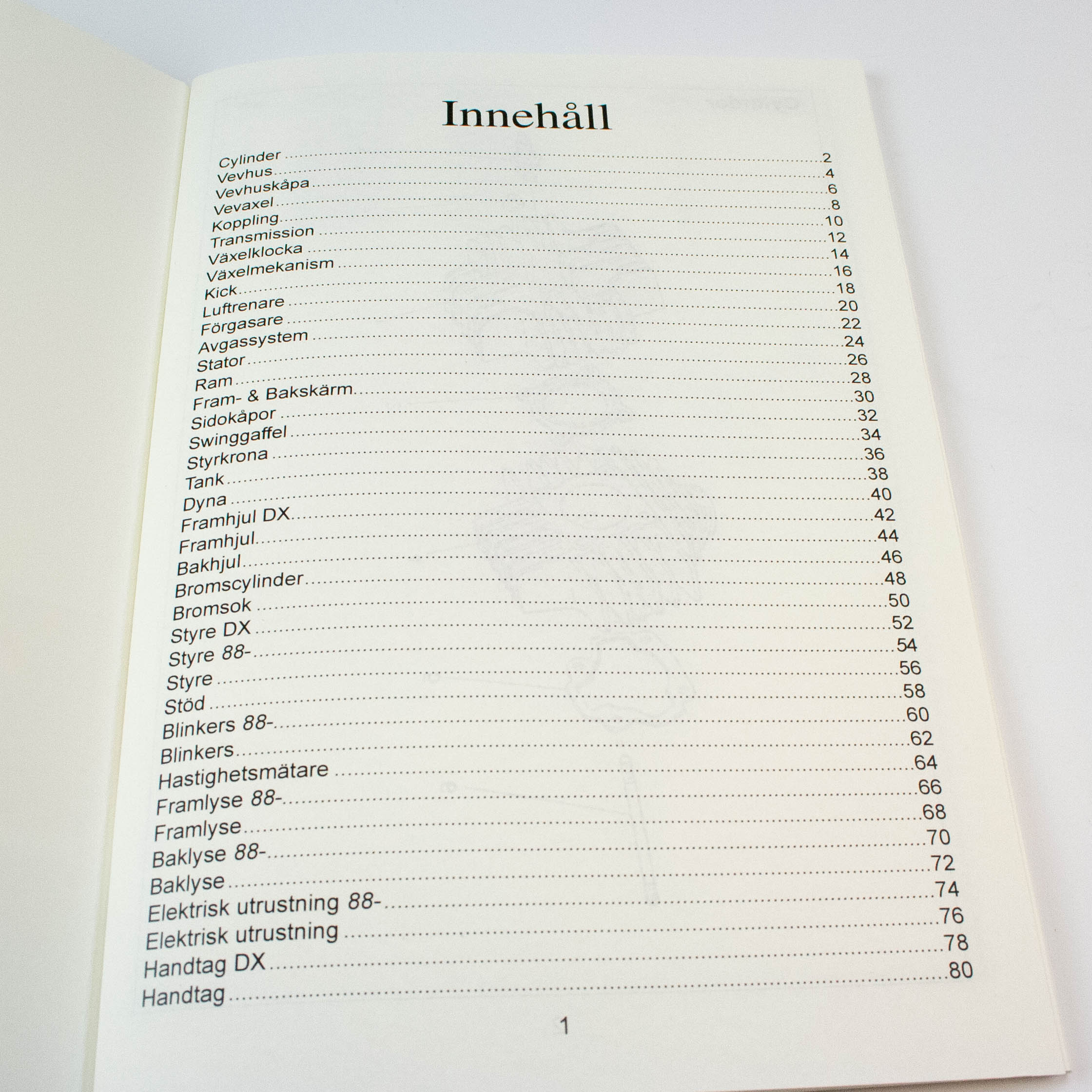 Ersatzteilkatalog Yamaha FS1 ab 1980 - 2