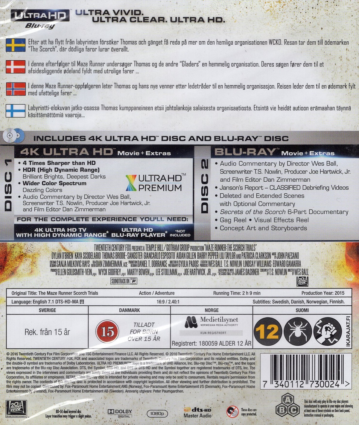 Maze Runner: The Scorch Trials (4K Ultra HD + Blu-ray) - 2
