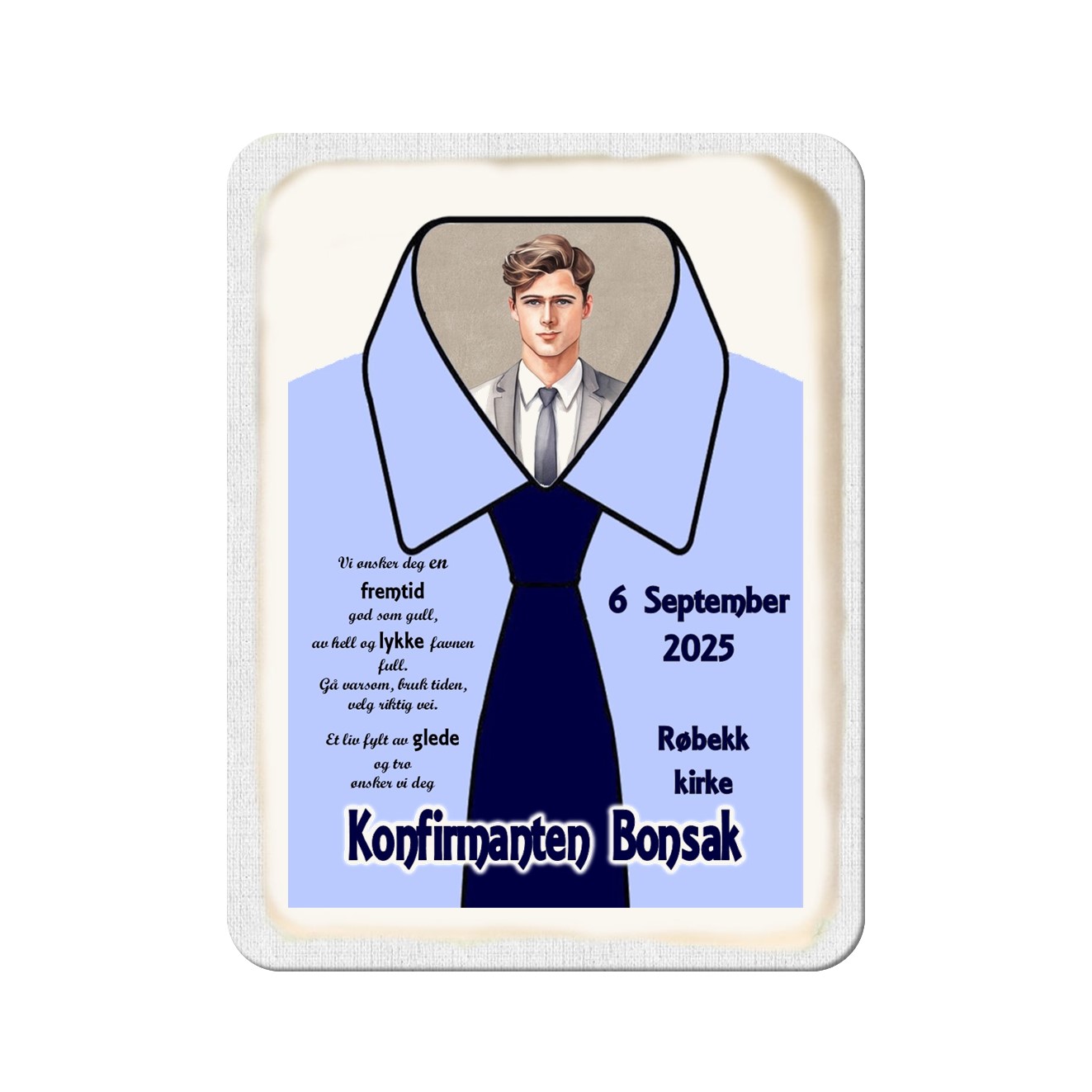 Kakebilde Konfirmasjon 13 gutt