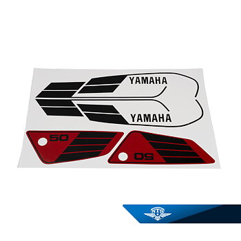 Mærkatsæt Yamaha FS1 1986 - 88 Rød/Sort