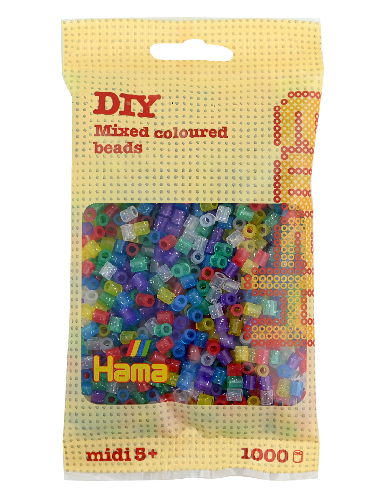 Hama 207-54 midi pärlor 1000st Glitter mix
