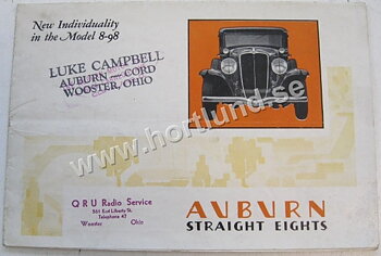 1931 Auburn 8-98 Straight Eights broschyr