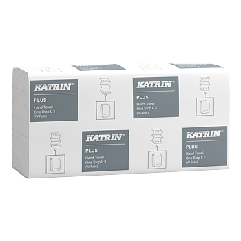 Katrin Plus W-vikt Pappershandduk One Stop L 3-Lagers, Handy Pack