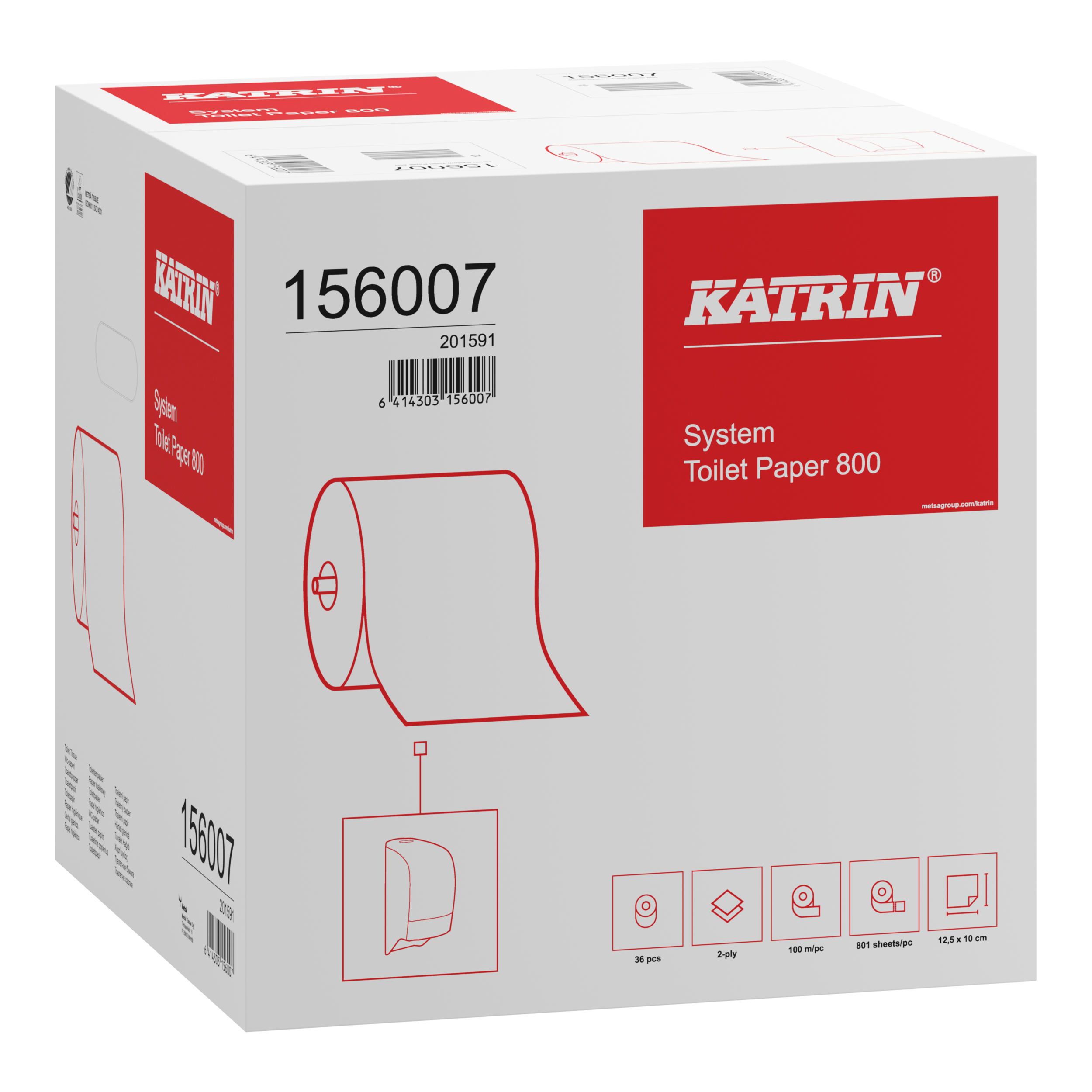 Katrin System Toalettpapper 800 2-Lagers - 2