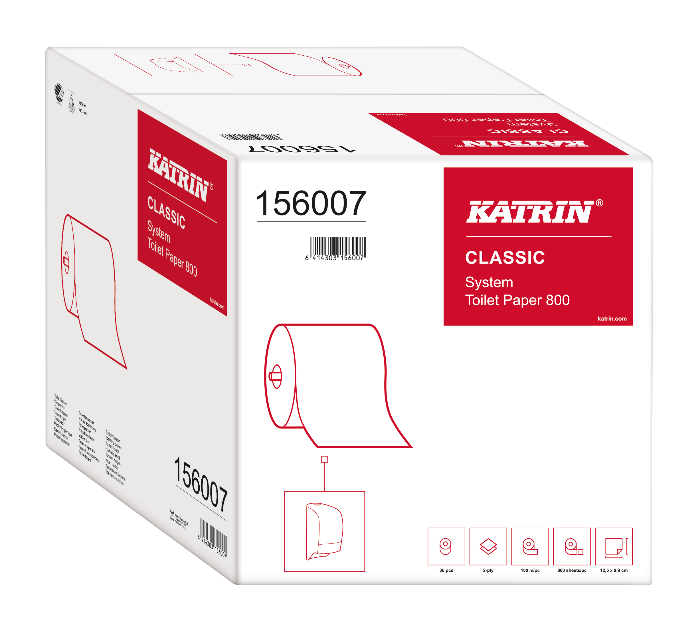 Katrin System Toalettpapper 800 2-Lagers - 3