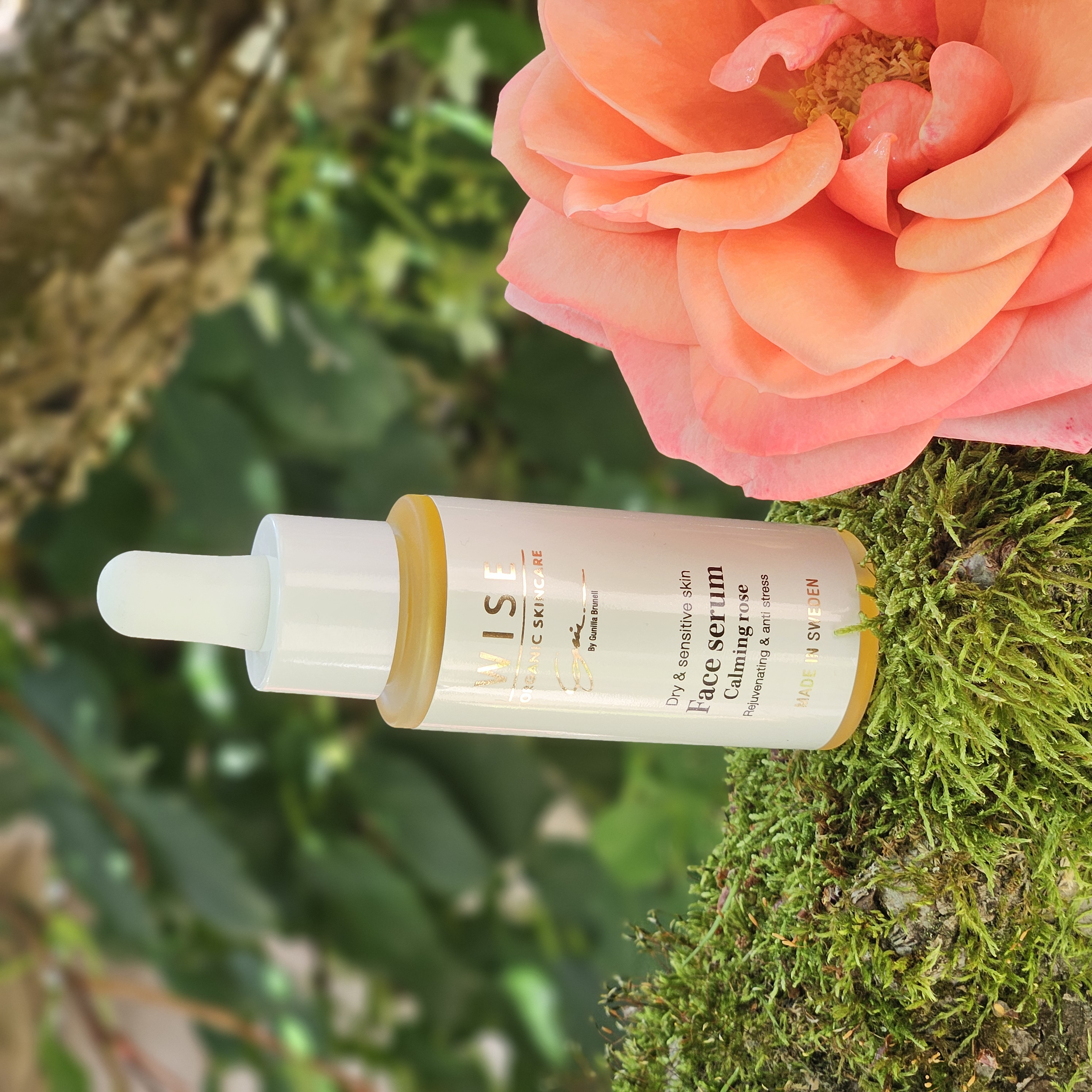 Face Serum Calming Rose 30ml - WISE Organic Beauty 