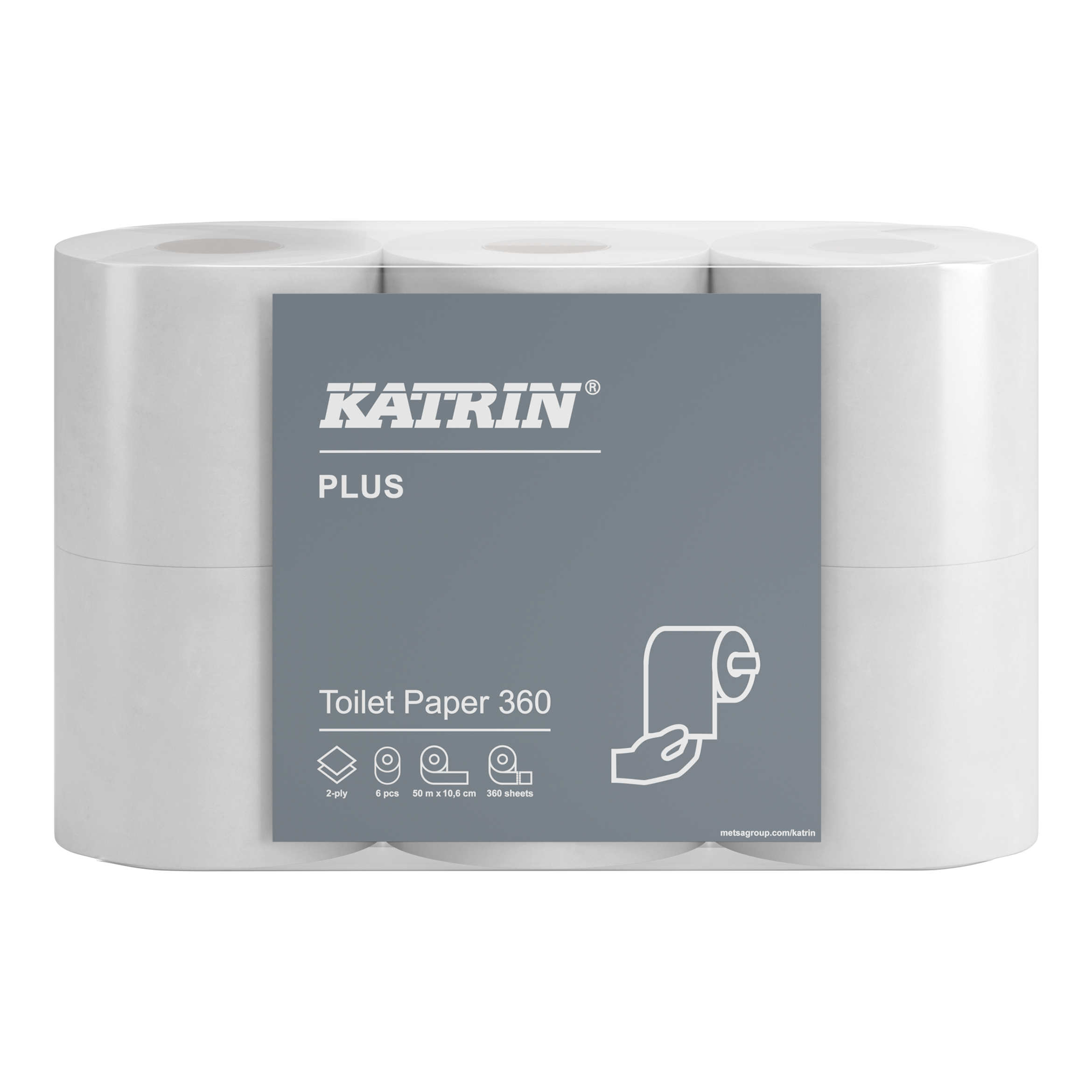 Katrin Plus Toalettrulle 360 Ark 2-Lagers