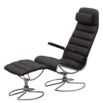 MI459 Minister Armchair (Fabric/leather) - Bruno Mathsson
