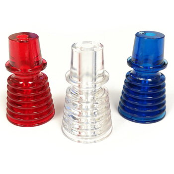 Star Post Ribbed - Red transparent), tall (1-3/16" = 30 mm)
