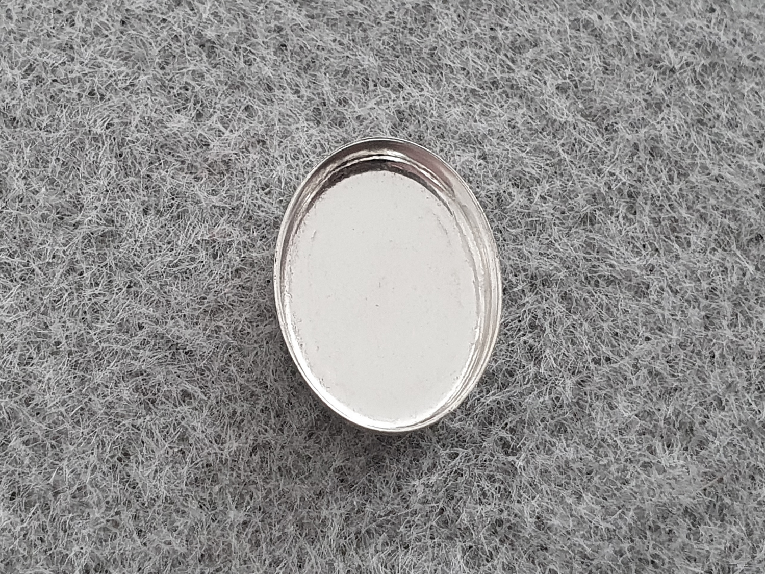 cabuchon holder 10X14mm oval piece 925-silver
